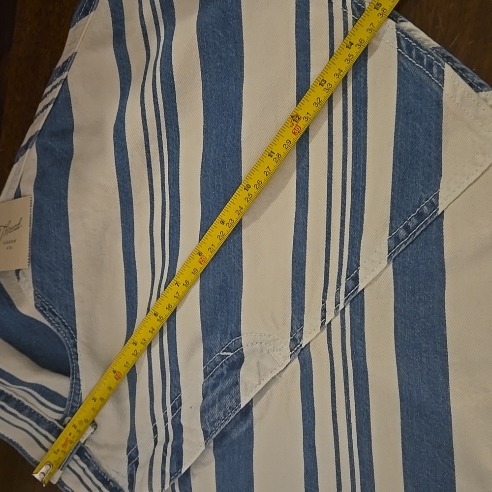 Universal Thread Size 10 Womens White and Blue Striped Mini Skirt - Picture 13 of 16